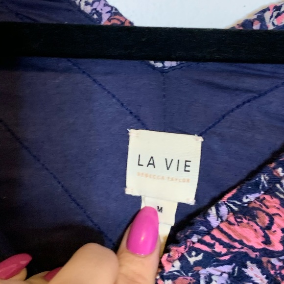 La Vie Rebecca Taylor Floral Ruffle Dress 13W2 - Picture 5 of 8